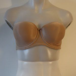 Womens Fantasie Nude Padded Underwire Strapless Bra 32DD *